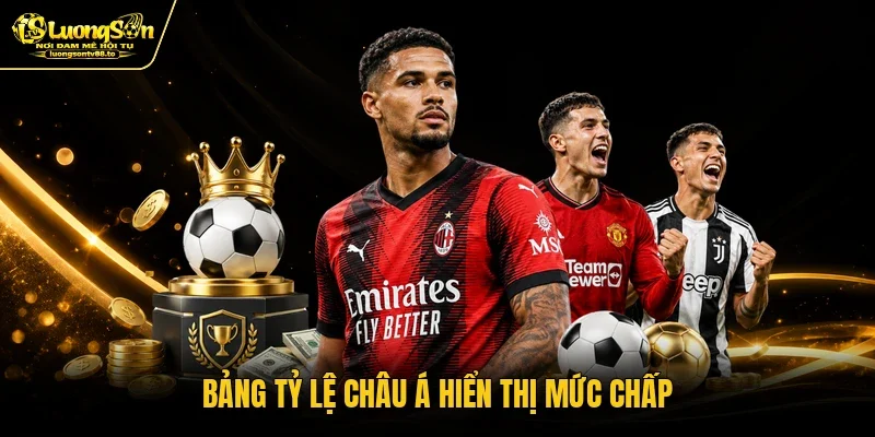 Bảng tỷ lệ châu Á hiển thị mức chấp