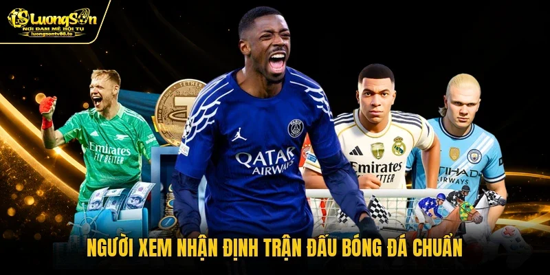 Người xem nhận định trận đấu bóng đá chuẩn