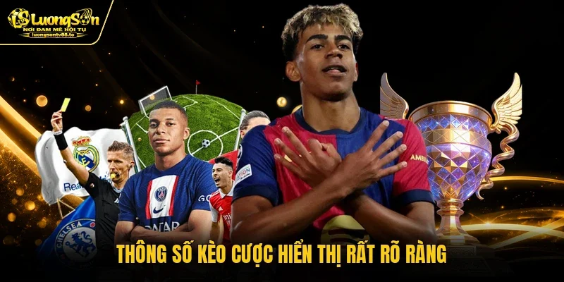 Thông số kèo cược hiển thị rất rõ ràng